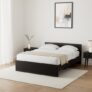Amazon Brand – Solimo Medusa Engineered Wood Queen Bed (Wenge finish)