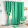 Story@Home Blackout Door Curtains 7 Feet Long Set of 2 | Plain Printed | 75% Room Darkening Curtain | Thermal Insulated | Curtains for Living Room | (116 x 215 cm, Teal) | Perfect for Home Decor