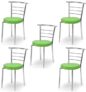 Goyal steel & furniture Strong and Durable Comfortable Dining Chair for Home Hotel Used for Indoor and Outdoor (5, Green, Standard)