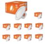 Halonix Polycarbonate Kornet 5.5-Watt Junction Box White LED Downlighter| Cut Out- 3 inch|Surge Protection – Upto 4 KV (Pack of 10, White)