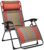 amazon basics Alloy Steel Outdoor Padded Adjustable Zero Gravity Folding Reclining Lounge Chair With Pillow (Red)