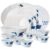 Larah by BOROSIL Fluted Series Ageria Opalware Dinner Set | 27 Piece for Family of 6 | Microwave & Dishwasher Safe | Bone-Ash Free | Crockery Set for Dining & Gifting | Plates & Bowls | White