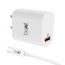 boAt 18W QC 3.0 with Fast Charge, Smart IC Protection, Auto Detection for Samsung, Xiaomi & Android Users with Type C to Type C Cable,White