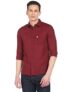 U.S. POLO ASSN. Men’s Solid Cotton Linen Tailored Fit Spread Collar Casual Shirt (USSHTC0071_Maroon_S)