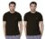 Lux Nitro Pack of 2 Men’s Round Neck Solid Tshirt Black