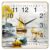 HASTHIP Wall Clock 11.8 Inch Square, Silent Quartz Non-Ticking, Anti-Glare | Silent Quartz Movement, Non-Ticking Timekeeping, Clear Glass Face, Roman Numeral Display, Battery Powered
