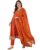 Couturino Trendy and Stylish Roman Fabric Kurta set For Women – Orange