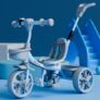 Lifelong Trike Cycle for Kids Cycle 2-5 Y – Tricycles for Boy & Girl – Bike with 3 EVA Wheels, Bell & Basket -Durable Tricycle with Parental Control 30Kg Capacity (Blue & Grey)