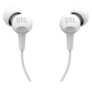 JBL C100SI Wired In Ear Headphones with Mic, JBL Pure Bass Sound, One Button Multi-function Remote, Premium Metallic Finish, Angled Buds for Comfort fit (White)