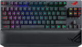 ASUS XA09 STRIX SCOPE NX WL DX/NXRD/US Bluetooth Tenkeyless Gaming Keyboard Compatible with Desktop, Laptop, Mac for FPS gamers, Tri-mode connectivity, ROG RX Optical Mechanical Switches(Black)