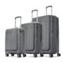 Aristocrat Solana Set of 3 (Cabin+Medium+Large) Hard Case Trolley Bags,Grey