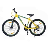 CULTSPORT by Cult Rimo Steel Cycle/Bicycle 27.5T MTB (21 Speed) Gear Bicycle for Men/Boys with Front Suspension & Dual Disc Brake Mountain Bike | Ideal for 15+ Years, Yellow