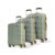 Aristocrat Comet Set of 3 (Cabin+Medium+Large) Hard Case Trolley Bags,Green