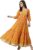 Janasya Women’s Mustard Cotton Floral Print Flared Kurta