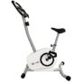 PowerMax Fitness BU-515-AL502 Steel Magnetic Exercise Upright Bike, Grey, White