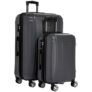 Amazon Brand – Solimo Grey Hardsided Luggage With Tsa Lock, Set Of 2 (78Cm + 56.5 Cm)