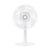 Lumo Rechargeable Table Fan for Home | Portable Battery Fan with 6000 mAh Battery | 4 Speed Modes, 180° Rotation, Adjustable Height | Magnetic Remote & LED Light, Type-C Charging | White