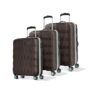 Aristocrat Comet Set of 3 (Cabin+Medium+Large) Hard Case Trolley Bags,Brown