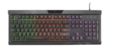 Vertux Gaming Keyboard, Professional Ergonomic Wired USB Gaming Keyboard with Vibrant Rainbow Backlit, 26 Anti-Ghosting Keys, 12 Multimedia Shortcut Keys and 4 Backlit Modes, Amber