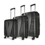Aristocrat Airpro Set of 3 (Cabin+Medium+Large) Trolley Bags, Jet Black