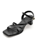 Symbol Premium Women’s Open Toe Black Block Heeled Sandals_3 UK (AZ-SPW-FTW-SN02)