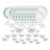 La Opala Diva Classique Collection Opal Glass Crockery | for Family of 8 | Dinner Set 53 pcs Olive Trails | Plates, Bowls & Cups for Dining | Microwave Safe | 100% Vegetarian | Extra Strong | White