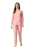 Ichaa Women’s Printed Rayon Night Wear Top and Bottom Night Suit Set