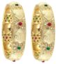 NMII Traditional Gold Plated Metal Bangles Kada Set For Women & Girls With Zircon Diamond Stone | Women’s Bangles | Premium Kada Set For Wedding, Party, Occasions Fashion Jewelry- (MAH129-2.4)