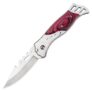 Folding Utility Knife with Stainless Steel Blade & Wooden Handle, Compact Manual Pocket Tool for Carton Opening, Packaging, DIY, Household, Kitchen & Office Tasks