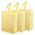 Kuber Industries Unisex-Adult Shopping Handbag | Grocery Shopping Bag | Reusable Shopping Bags | Vegetable Bag | Check-Kalash Carry Bag | Pack of 3 | Yellow