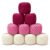 Crochet Cotton Thread Yarn Combo, 10 Rolls for Knitting, Crochet, Embroidery and Craft Making, Soft Decorative Thread for Handmade DIY Projects Maroon Light Pink Cream