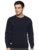 Deniklo Men’s Polyester Round Neck Sweatshirt (DKAW13-M_Dark Navy_M_Dark Navy_M)
