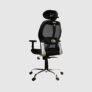 Coirfit Smart Office Chrome Base High Back Office Chair Adjustable Arms (Black)
