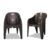 ARLAVYA Furniture Plastic Arm Chair for Home, Garden, Office, Living Room, Cafeteria Plastic Outdoor Chair | 1 Year Warranty | Color – Brown | Set of 2
