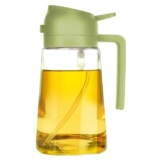 XL Kitchen Oil Sprayer for Cooking, 500ml Glass Oil Dispenser Bottle Spray/Mister, Refillable Food Grade Oil Vinegar Spritzer Sprayer for Air Fryer, Salad, Baking, Grilling, Frying (multicolor)
