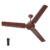 Polycab Airika BLDC 100% CopperHigh Air Delivery with 2 Year Warranty BLDC Motor with Remote 1200 mm Ceiling Fan(5 Star | Brown | Pack of 1)