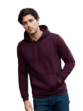 Neostreak Men’s Regular Fleece Hooded Neck Sweatshirt (neoswtsolhd-02-ptpurp_Purple_L)