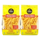 DiSano Penne Pasta 400g (Pack of 2), Healthy Pasta, Made with Durum Wheat Semolina, Suji, No Maida, Source of Protein & Fibre, Non-Sticky
