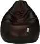 Amazon Brand – Solimo Xxl Bean Bag Cover Without Beans (Black And Brown, Faux Leather)