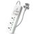 Gizga Essentials Extension Board with USB, 2500W | 3 Universal Sockets & 6 Charging Ports (4 USB-A + 2 Type-C) with Surge Protector | Child Safety Shutters | 2M Power Cord