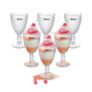 Treo by Milton Astoria Goblet 300 ml I Tall Dessert Bowls with Wide Mouth for Easy scooping Ideal for Serving Sundaes ice Cream or Layered Desserts I for cafes, Parties, or Treats at Home I Set of 6