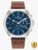 TOMMY HILFIGER Tommy Hilfiger Multifunction Blue Dial Brown LeatherStrap Automatic Analog Watch  – For Men
