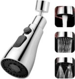 C.HERRY® 3 Modes Tap Extender for Kitchen Sink, Flexible Faucet with Tap Extension for Convenient Use Upgrade Your Kitchen Sink with Flexible Tap for Easy Use (Silver, for 22mm & 24mm Tap)
