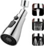 C.HERRY® 3 Modes Tap Extender for Kitchen Sink, Flexible Faucet with Tap Extension for Convenient Use Upgrade Your Kitchen Sink with Flexible Tap for Easy Use (Silver, for 22mm & 24mm Tap)