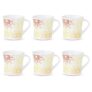 Larah by BOROSIL Crysta Series Zoya Opalware Mug | Set of 6 Tea/Coffee Mugs, 160 ml Each | Microwave & Dishwasher Safe, Bone-Ash Free | Crockery Set Ideal for Daily Use & Gifting | White