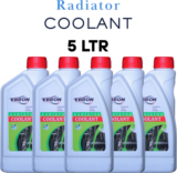 EBRON Premium Radiator Coolant Fluid for Car Engine Cooling System 5L Coolant(5 L, Pack of 5)