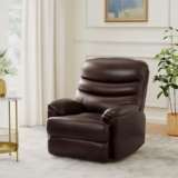 Amazon Brand – Solimo Serpens Single Seater Recliner (Brown, Leatherette)
