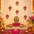 BENAVJI Presents Handmade MDF Wood Lotus Hangings Jhumki Style for Diwali Home Decor Temples Mandir Pooja Rooms All Festival Decorations Pink Color Lotus Pack of 6