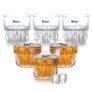 Treo by Milton Empress Whiskey Glass Set of 6, 255 ml Each I Crystal Clear Glass I Classic Design I Tumbler for Whiskey, Bourbon, Scotch & Cocktails