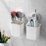 Perpetual Plastic Wall Mounted Self Adhesive Toothbrush Holder/Toothbrush Holders for Bathroom/Toothbrush Holders/Brush Holder, Toothpaste, Shaver, Razor & Make up Brush (2Pcs)